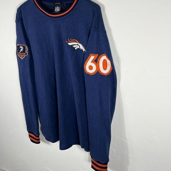🔥🏈 Vintage DENVER BRONCOS Embroidered Pullover Sweatshirt Size Lg - PERFECT! - Picture 3 of 11